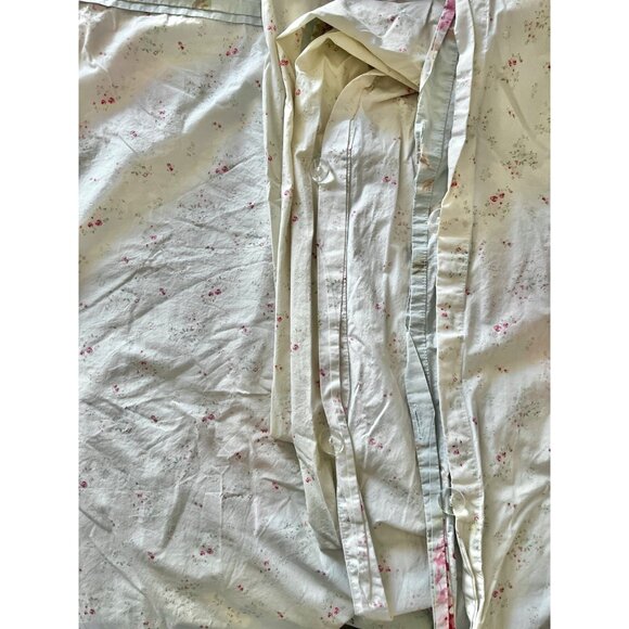 Simply Shabby Chic Queen Floral Cotton Duvet Cover Pink & Green On Light Blue - Picture 11 of 16